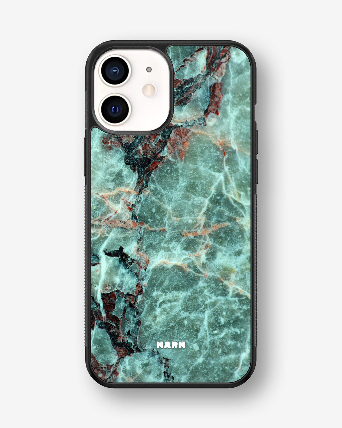iPhone 12 Mini Hard Case – Green Marble - View 1