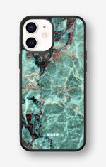 iPhone 12 Mini Hard Case – Green Marble - View 1
