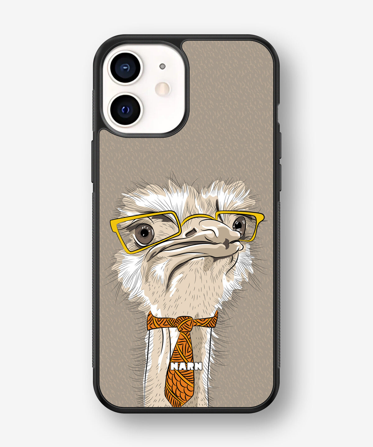 iPhone 12 Mini Hard Case – Hipster Ostrich - View 1