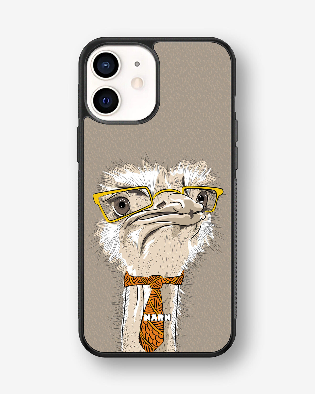iPhone 12 Mini Hard Case – Hipster Ostrich - View 1