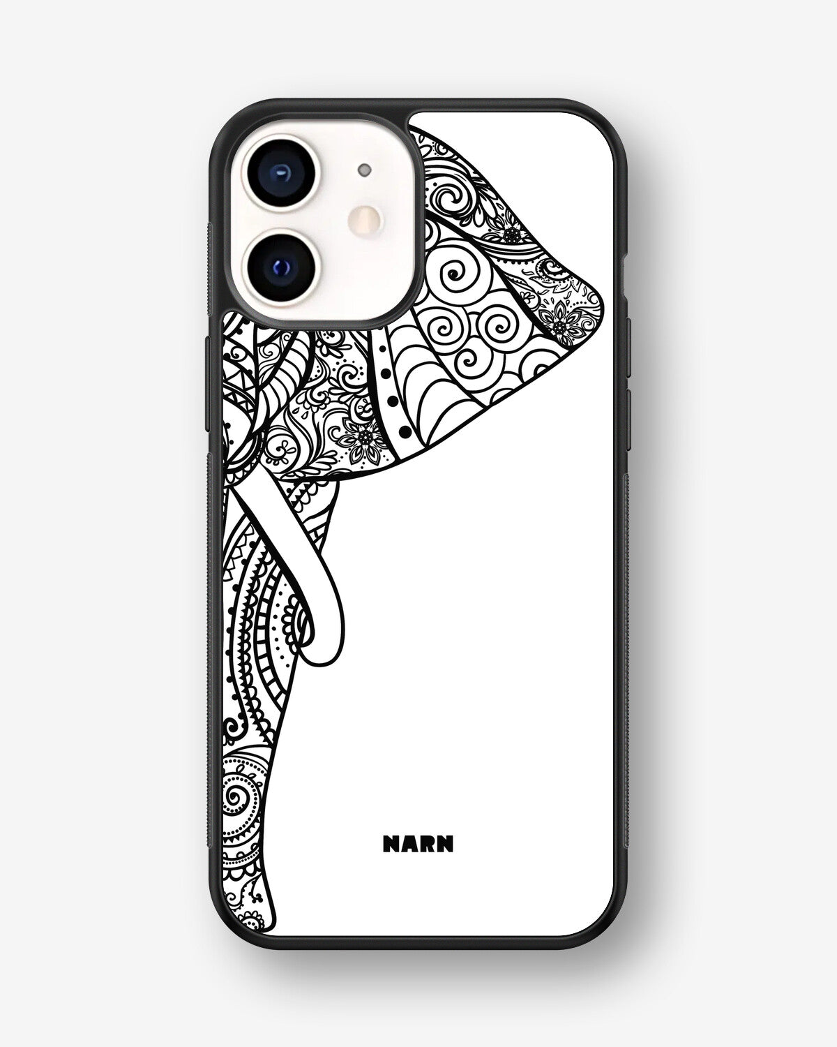 iPhone 12 Mini Hard Case – Mandala Elephant - View 1