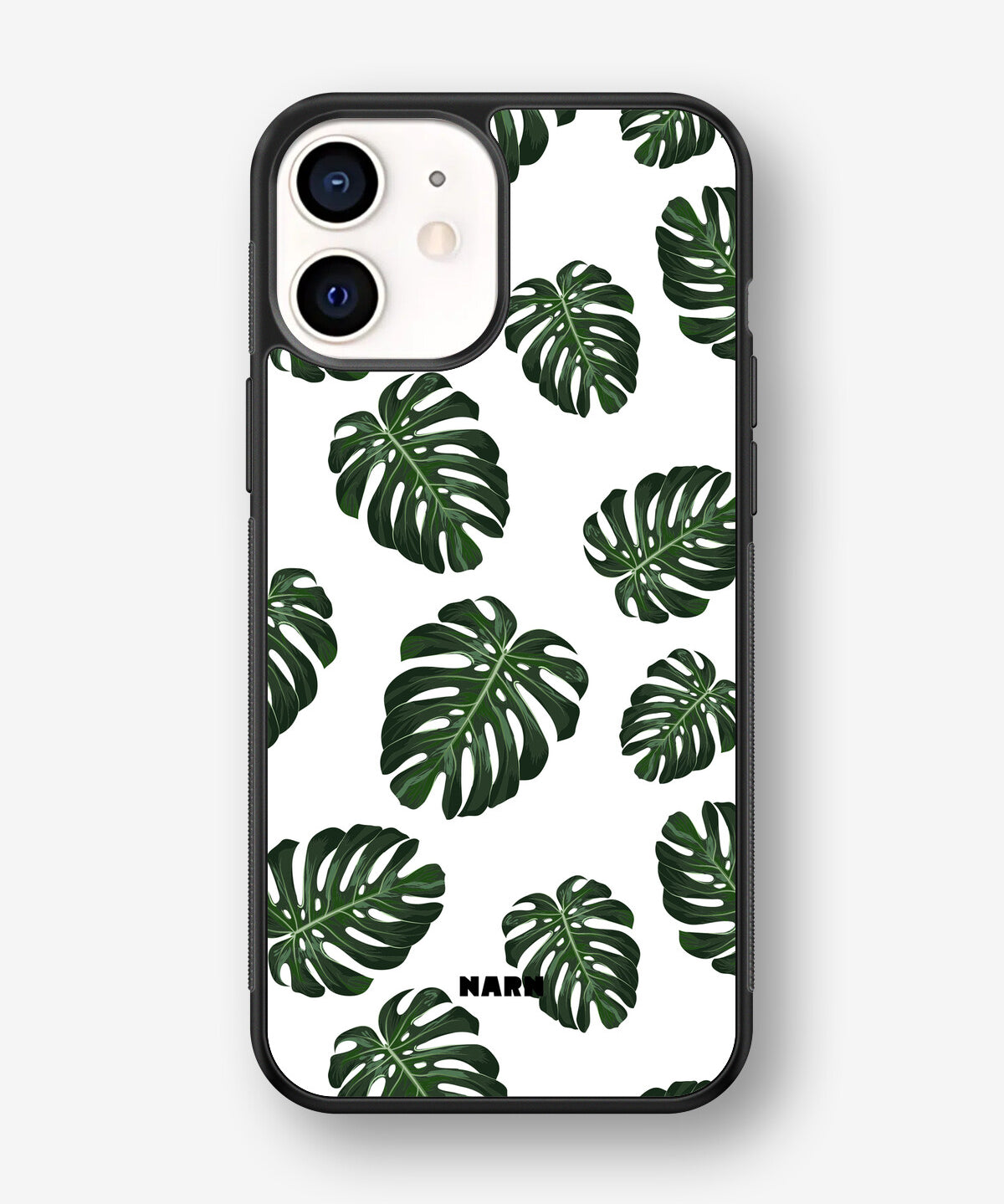 iPhone 12 Mini Hard Case – Monstera Pattern - View 1