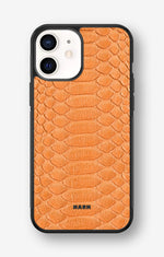 iPhone 12 Mini Hard Case – Orange Snake - View 1