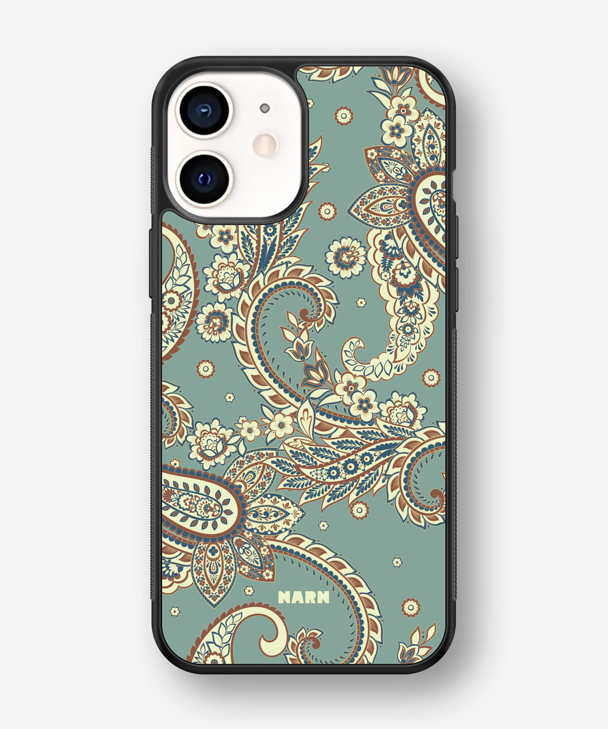 iPhone 12 Mini Hard Case – Paisley Green - View 1