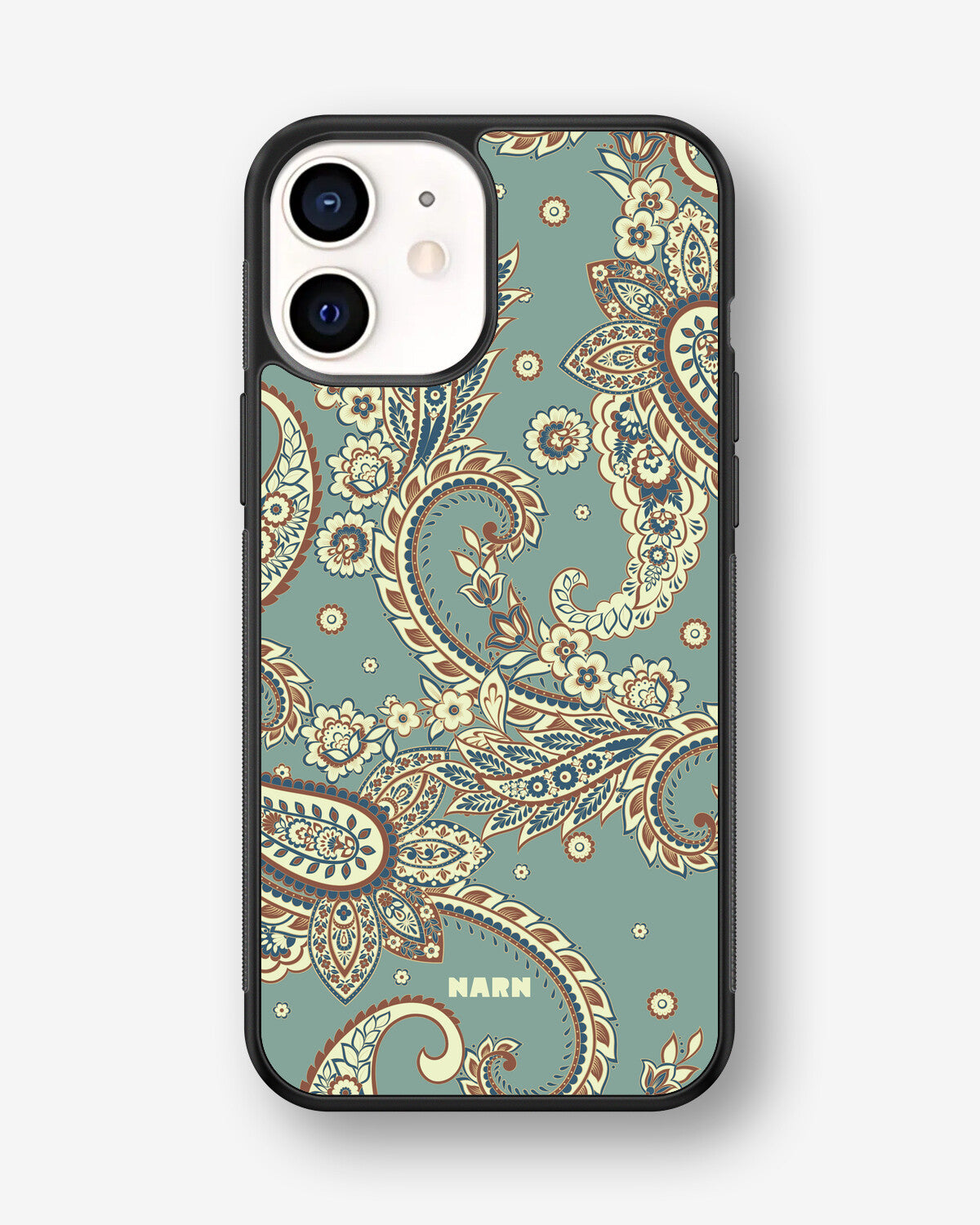 iPhone 12 Mini Hard Case – Paisley Green - View 1
