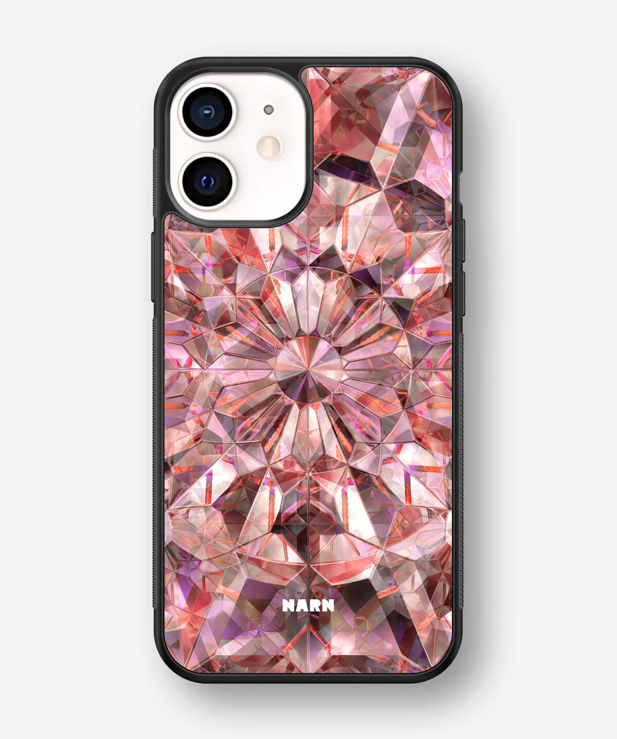 iPhone 12 Mini Hard Case – Pink Crystals - View 1