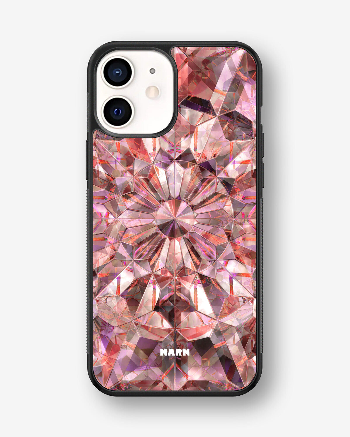 iPhone 12 Mini Hard Case – Pink Crystals - View 1