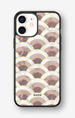 iPhone 12 Mini Hard Case – Pink Marble Waves - View 1