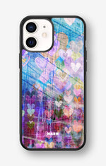 iPhone 12 Mini Hard Case – Purple Hearts - View 1