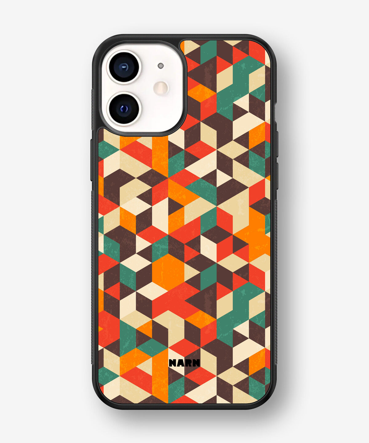 iPhone 12 Mini Hard Case – Retro Geometric - View 1
