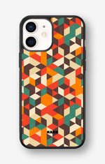 iPhone 12 Mini Hard Case – Retro Geometric - View 1