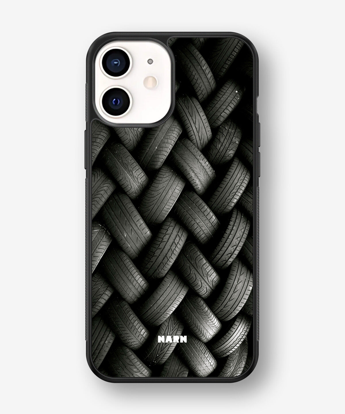 iPhone 12 Mini Hard Case – Tires Wall - View 1