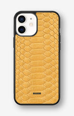 iPhone 12 Mini Hard Case – Yellow Snake - View 1