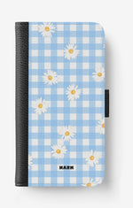 iPhone 12 Mini Wallet Case - Blue Daisies - View 1