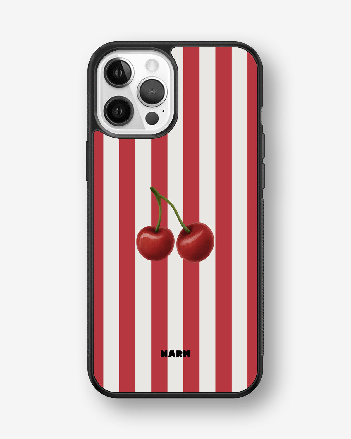 iPhone 12 Pro Max Hard Case – Cherry Stripes - View 1