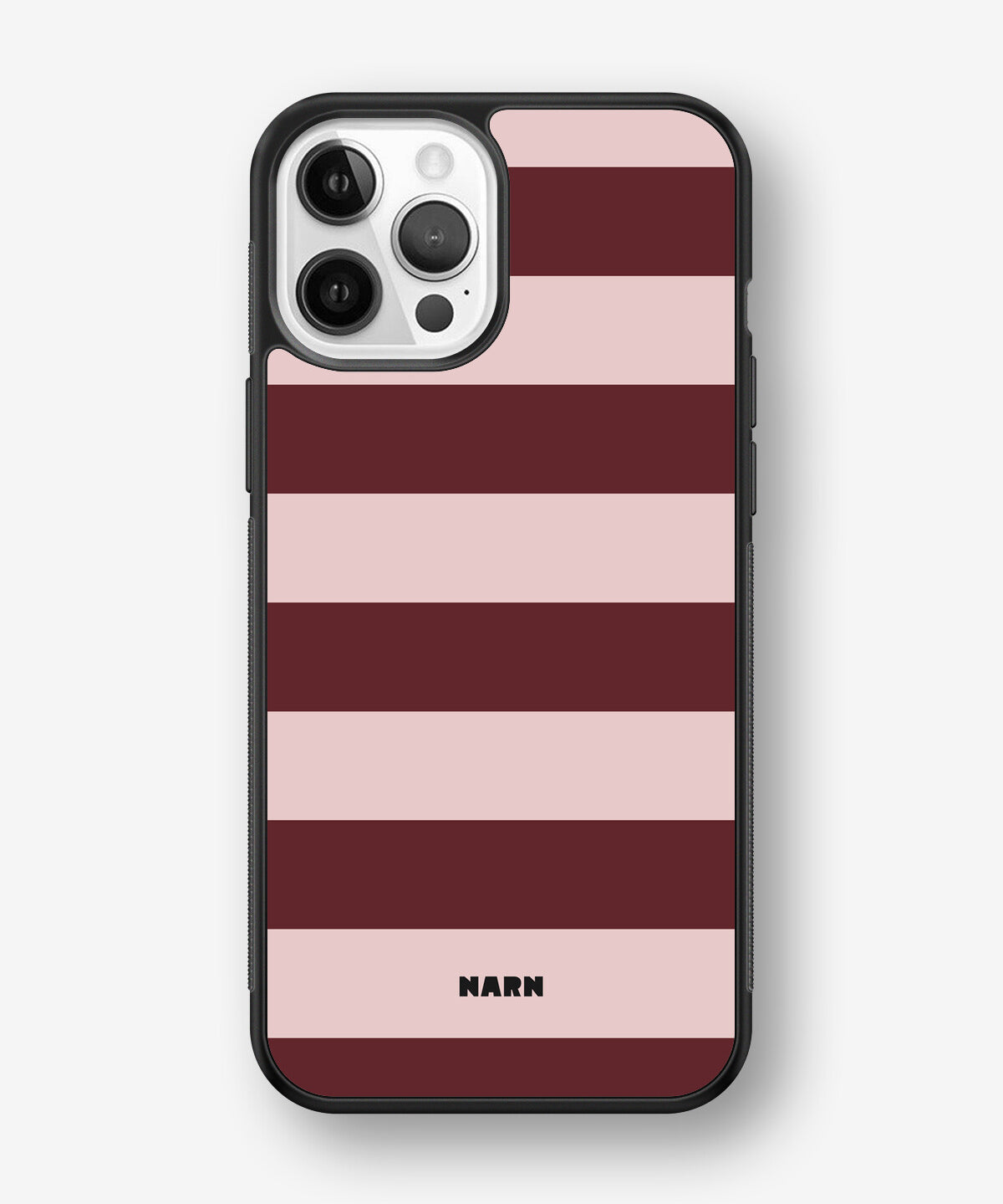 iPhone 12 Pro Max Hard Case – Cranberry Stripe - View 1