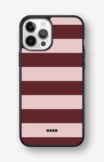 iPhone 12 Pro Max Hard Case – Cranberry Stripe - View 1