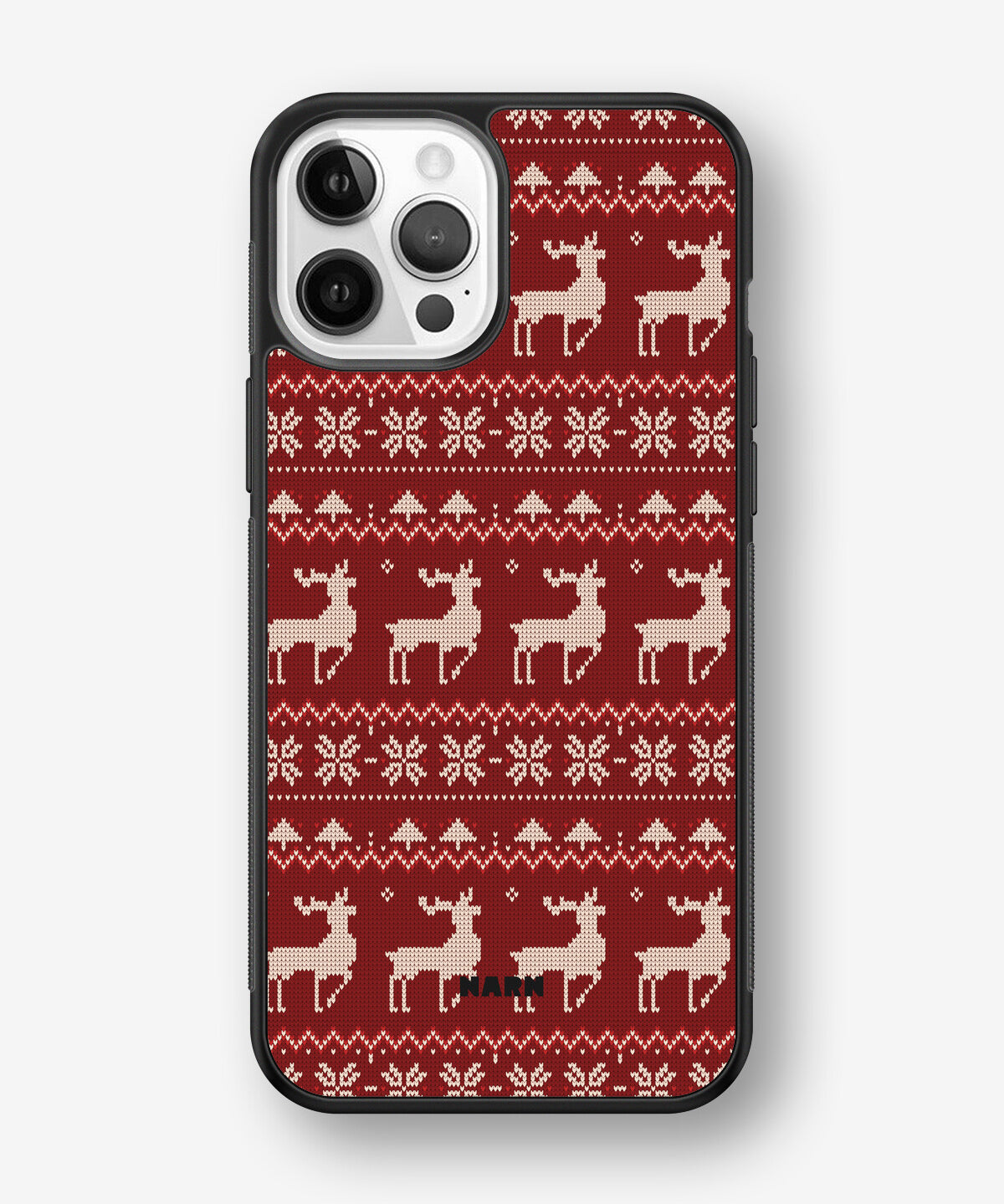 iPhone 12 Pro Max Hard Case – Reindeer Knit - View 1