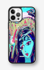 iPhone 12 Pro Max Hard Case – Abstract Cat - View 1