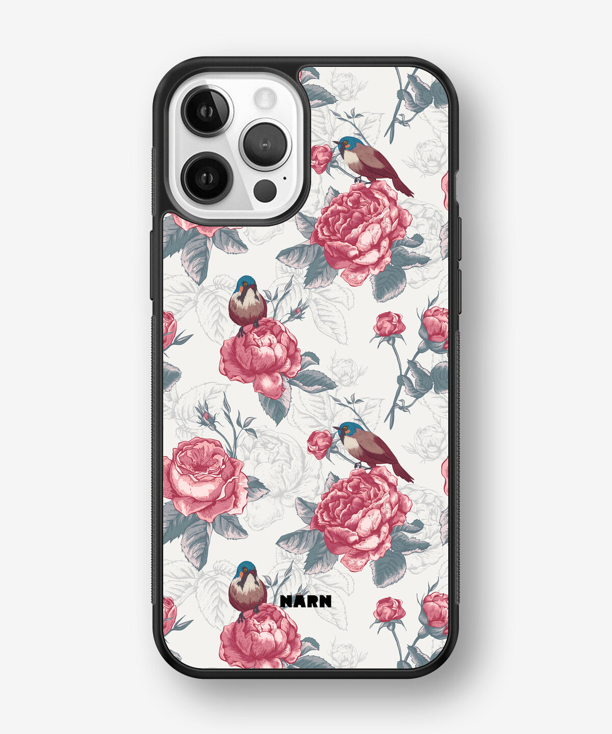 iPhone 12 Pro Max Hard Case – Birds Among Roses - View 1