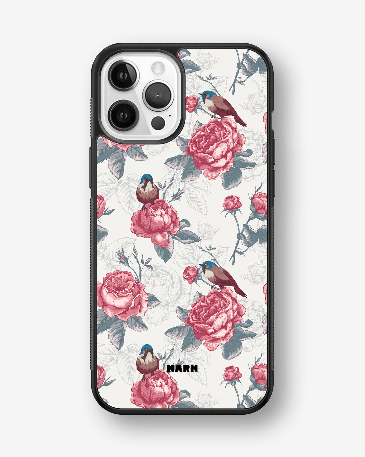 iPhone 12 Pro Max Hard Case – Birds Among Roses - View 1