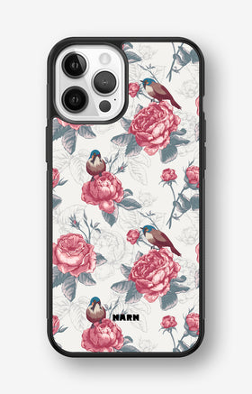 iPhone 12 Pro Max Hard Case – Birds Among Roses - View 1