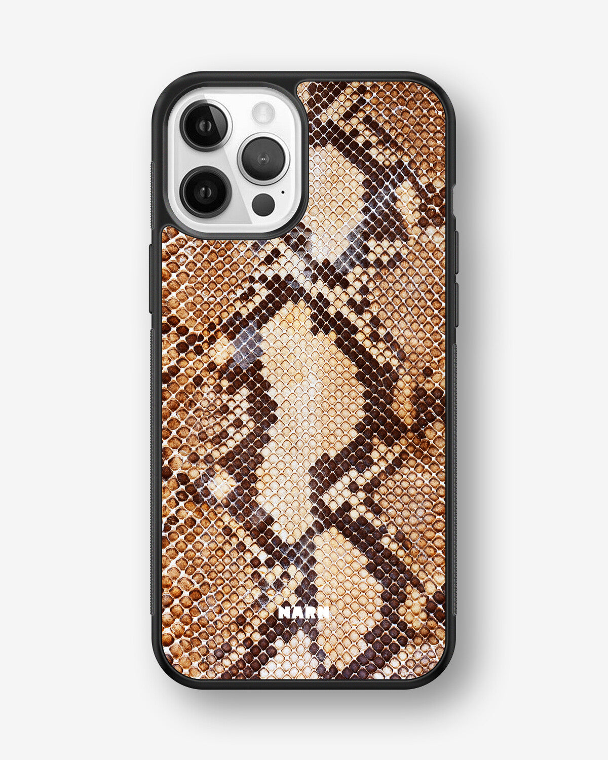 iPhone 12 Pro Max Hard Case – Brown Snakeskin - View 1