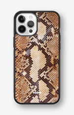 iPhone 12 Pro Max Hard Case – Brown Snakeskin - View 1
