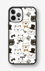 iPhone 12 Pro Max Hard Case – Cartoon Cats - View 1