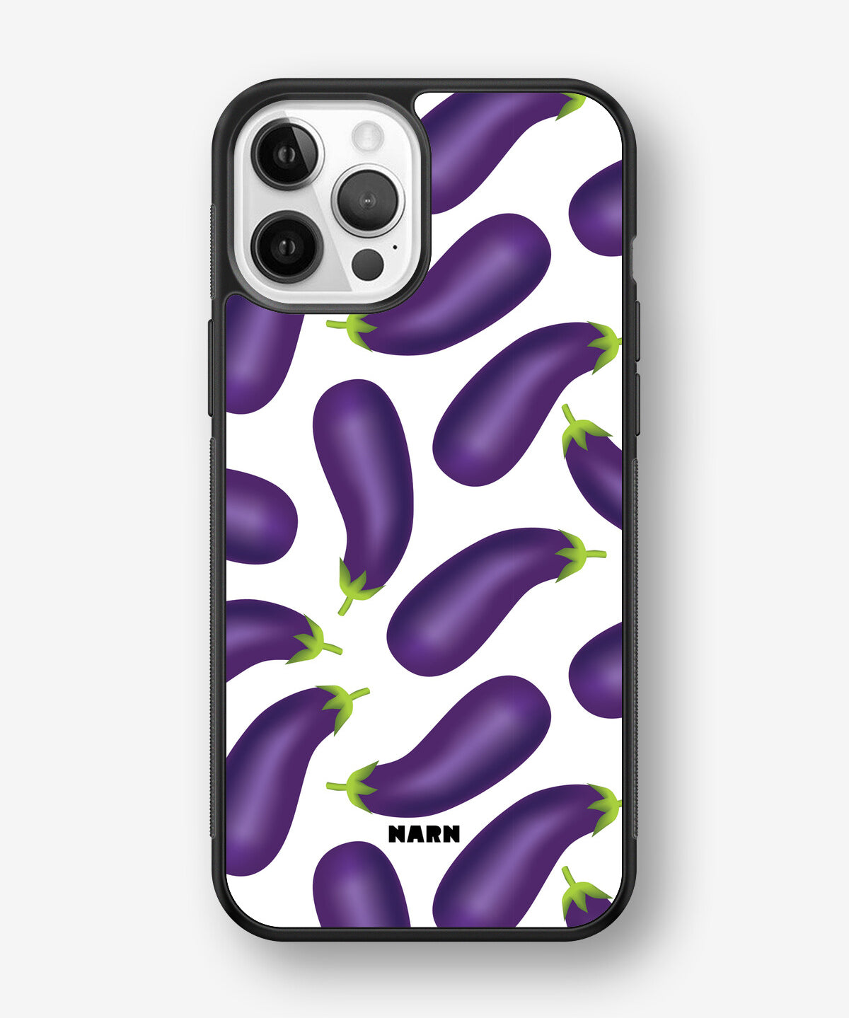 iPhone 12 Pro Max Hard Case – Eggplant Pattern - View 1