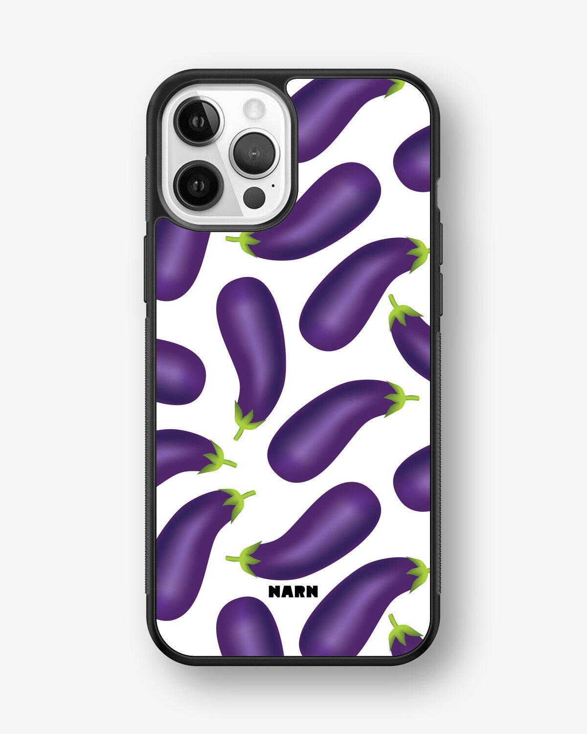 iPhone 12 Pro Max Hard Case – Eggplant Pattern - View 1