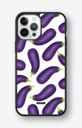 iPhone 12 Pro Max Hard Case – Eggplant Pattern - View 1