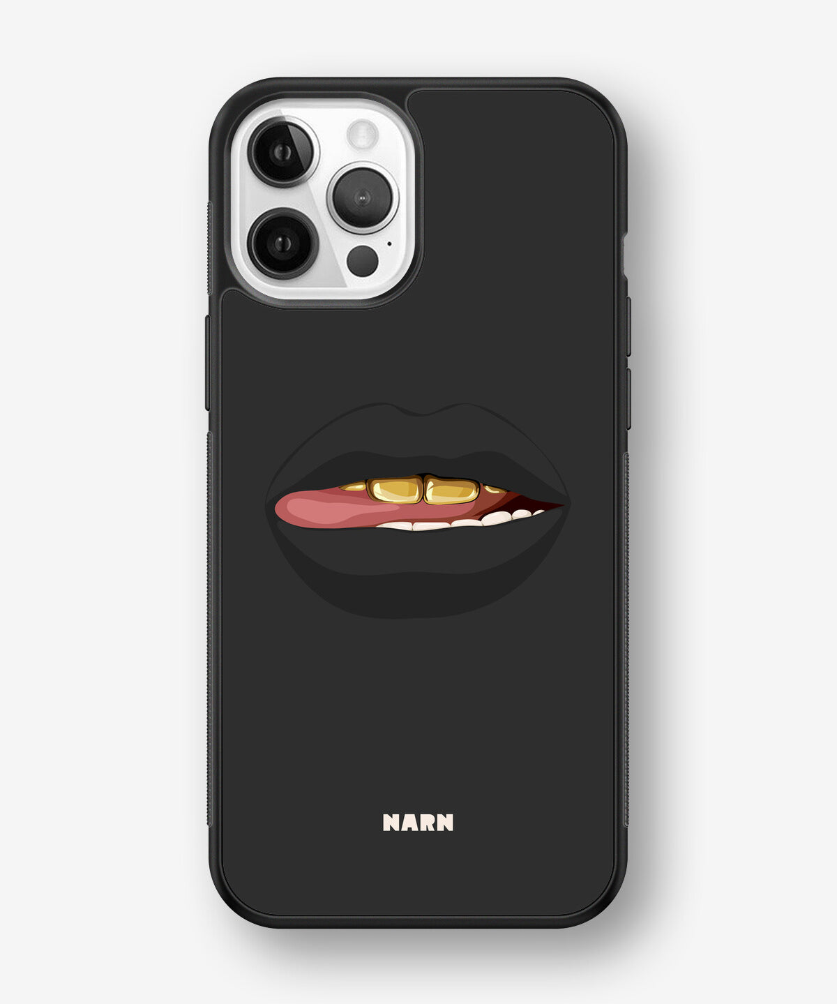 iPhone 12 Pro Max Hard Case – Golden Lips - View 1