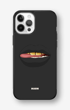 iPhone 12 Pro Max Hard Case – Golden Lips - View 1
