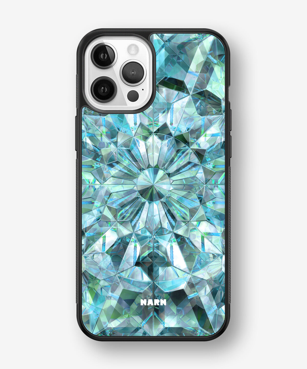 iPhone 12 Pro Max Hard Case – Green Crystals - View 1
