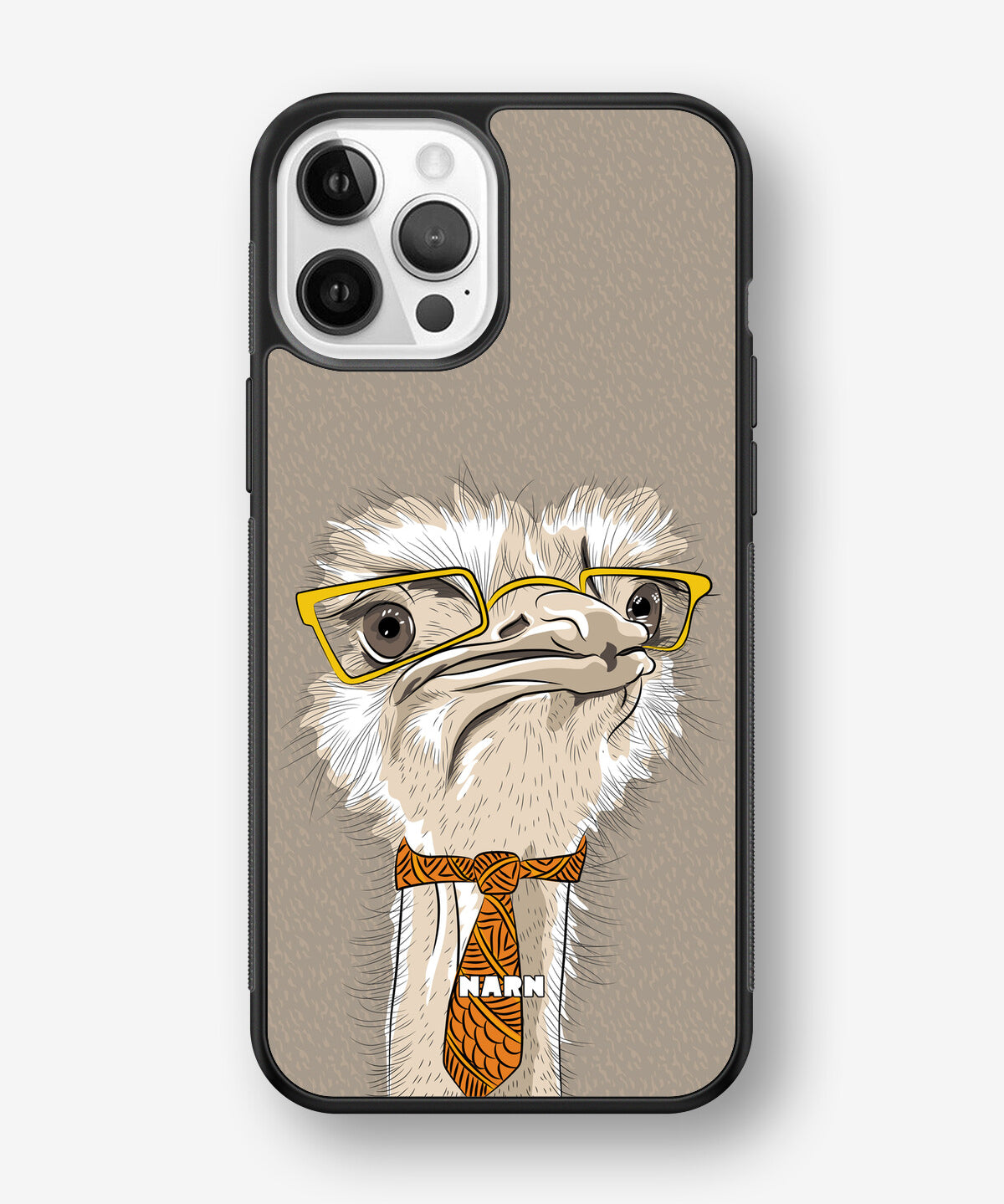 iPhone 12 Pro Max Hard Case – Hipster Ostrich - View 1