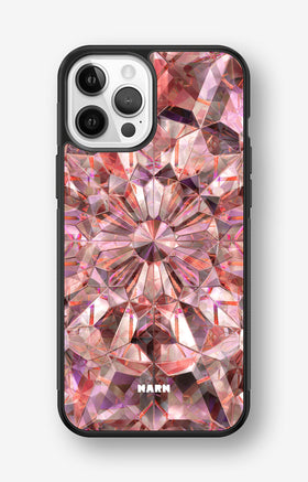 iPhone 12 Pro Max Hard Case – Pink Crystals - View 1