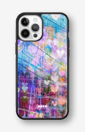 iPhone 12 Pro Max Hard Case – Purple Hearts - View 1