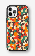 iPhone 12 Pro Max Hard Case – Retro Geometric - View 1