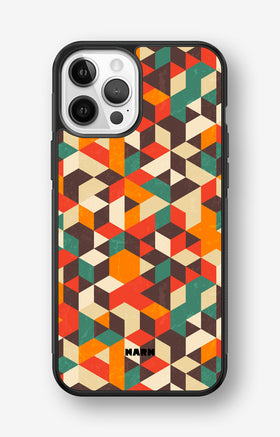 iPhone 12 Pro Max Hard Case – Retro Geometric - View 1