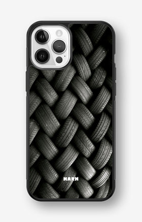 iPhone 12 Pro Max Hard Case – Tires Wall - View 1