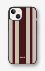 iPhone 13 Hard Case – Bordeaux Stripe - View 1