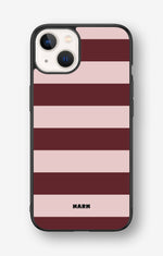 iPhone 13 Hard Case – Cranberry Stripe - View 1