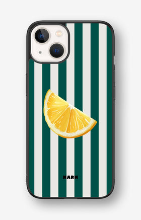 iPhone 13 Hard Case – Lemon Stripes - View 1