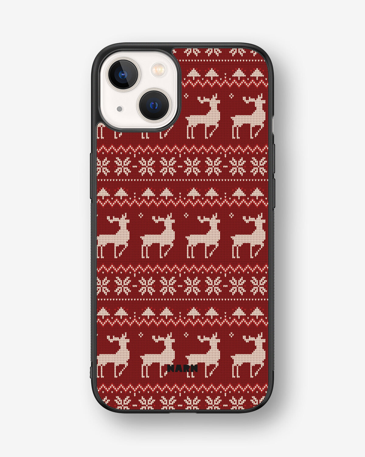 iPhone 13 Hard Case – Reindeer Knit - View 1