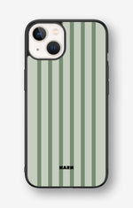iPhone 13 Hard Case – Sage Stripes - View 1