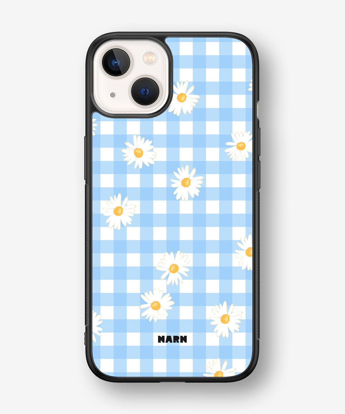 iPhone 13 Mini Hard Case – Blue Daisies - View 1