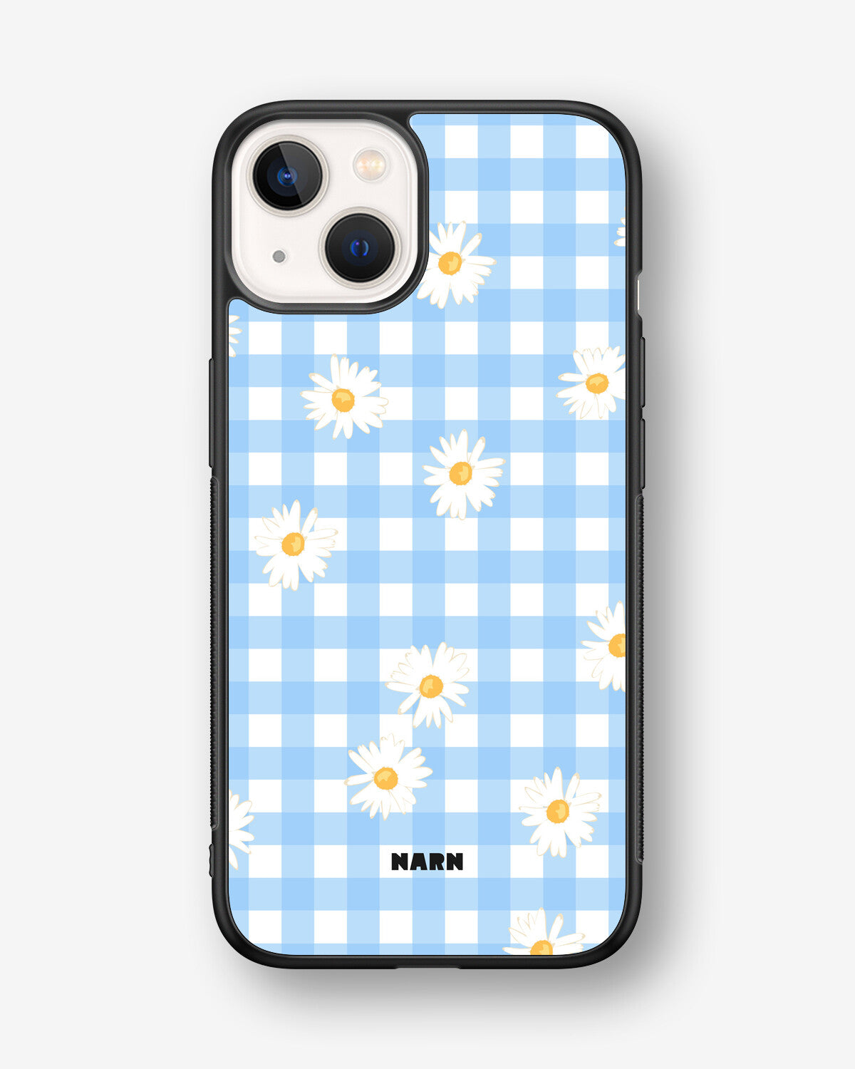 iPhone 13 Mini Hard Case – Blue Daisies - View 1