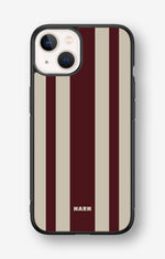 iPhone 13 Mini Hard Case – Bordeaux Stripe - View 1