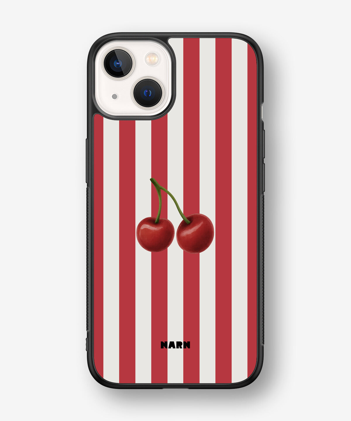 iPhone 13 Mini Hard Case – Cherry Stripes - View 1